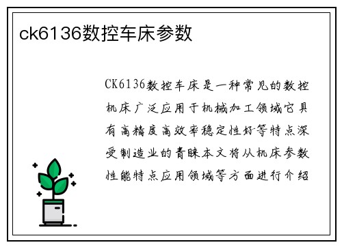 ck6136数控车床参数